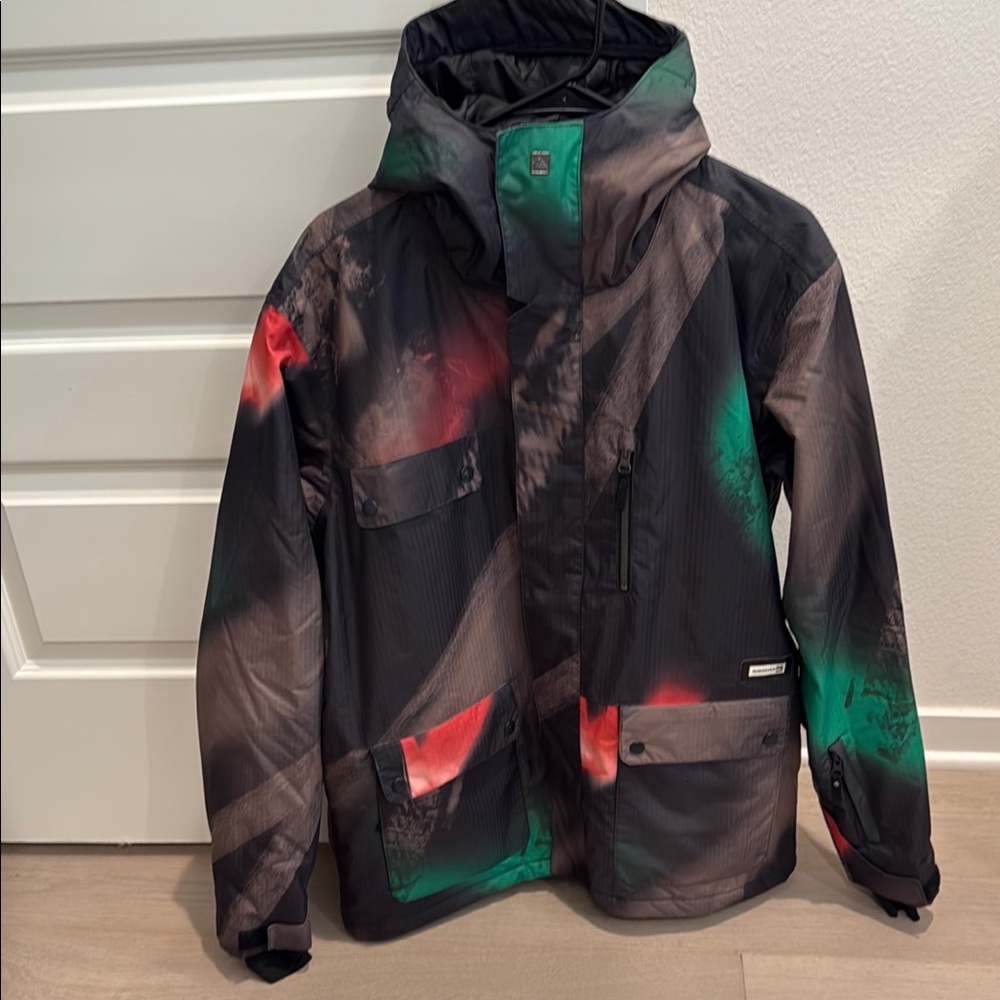 Quiksilver Snow Jacket with Black and Green Accents